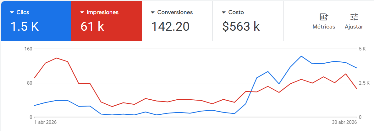 Caso real Google Ads gestionado por Luisa Salazar